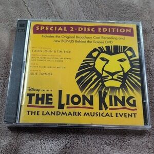 Disney The Lion King Broadway Cast Recording CD DVD Special Edition 2 Disc